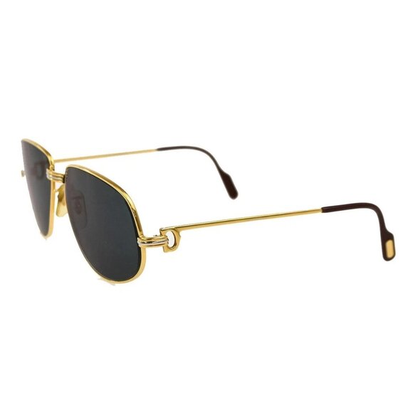CARTIER Romance Louis Sunglasses Green Gold France 31RL567 main image 12